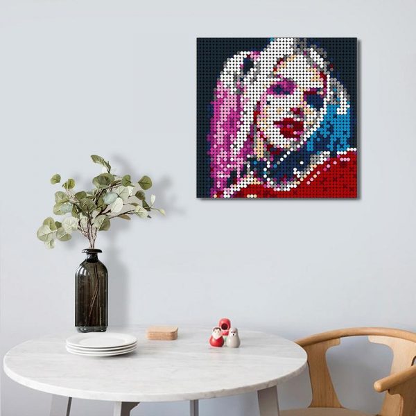 Harley Quinn Pixel Art MOVIE MOC-89785 WITH 2583 PIECES