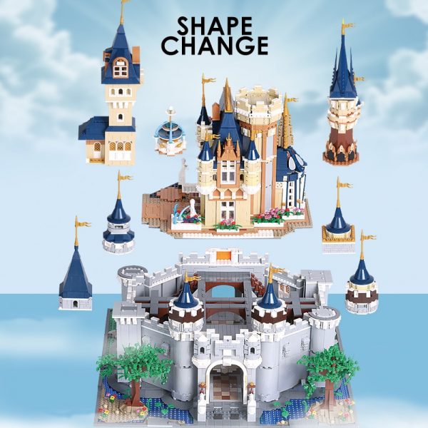 Disney Cinderella Castle Modular Building MOULD KING 13132 with 8388 pieces