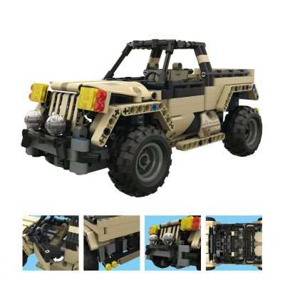 Armored Union Pickup Truck Military MOULD KING 13013 with 495 pieces