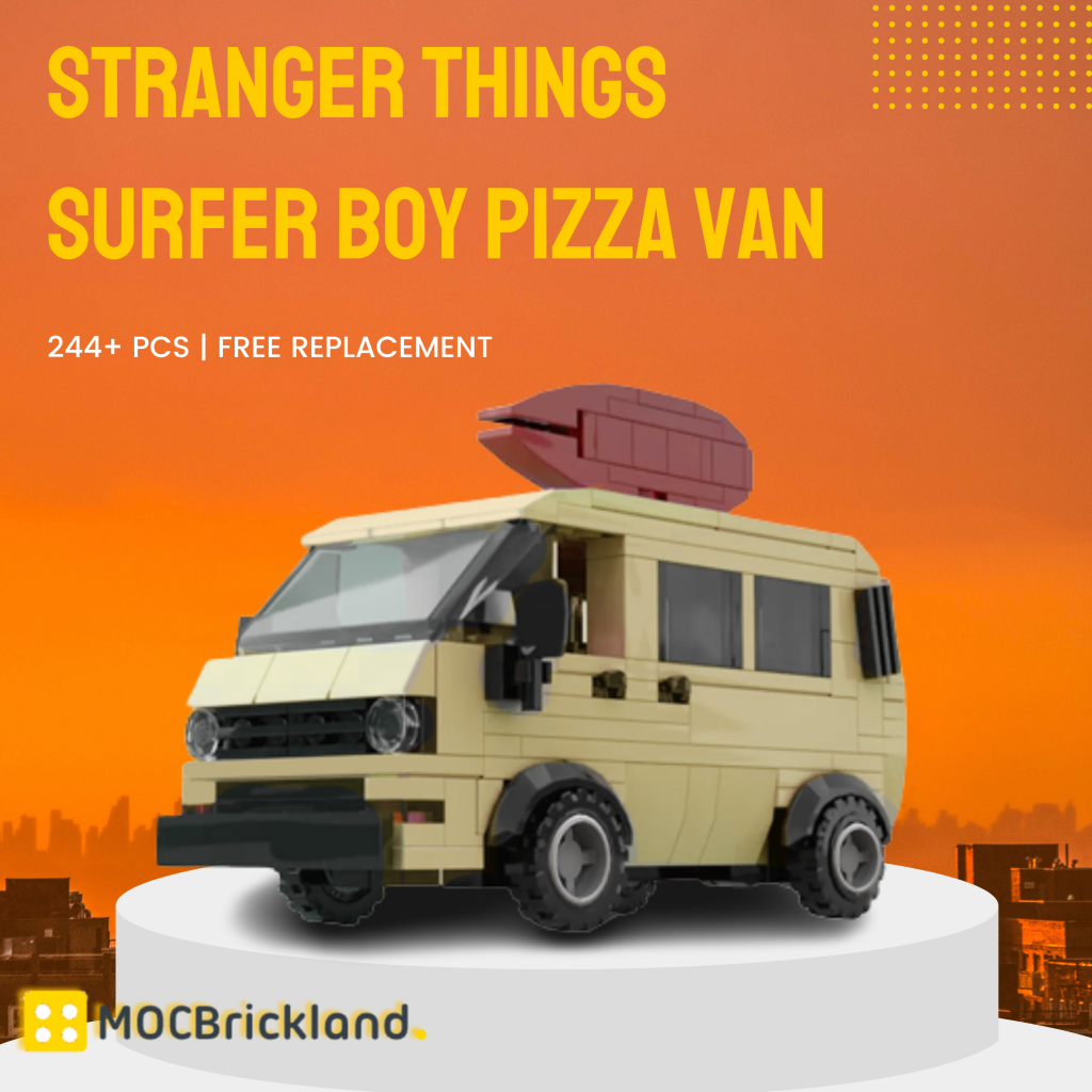 Stranger Things Surfer Boy Pizza Van MOC-101026 Movie with 244 Pieces