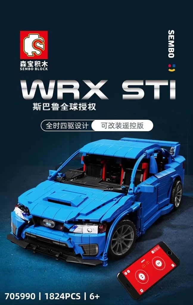 1:14 Subaru WRX STI SEMBO 705990 Technic With 1824 Pieces