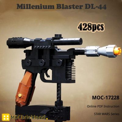 Millenium Blaster DL-44 STAR WARS MOC-17228 by buildbetterbricks with 428 pieces