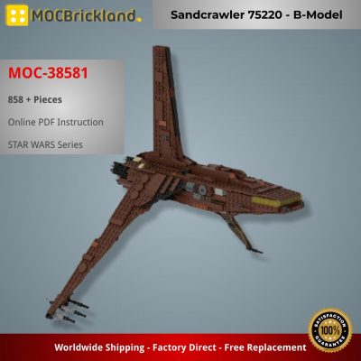 Sandcrawler 75220 – B-Model STAR WARS MOC-38581 by brickgloria with 858 pieces