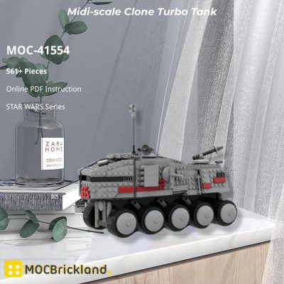 Midi-scale Clone Turbo Tank STAR WARS MOC-41554 by Woxtrot WITH 561 PIECES