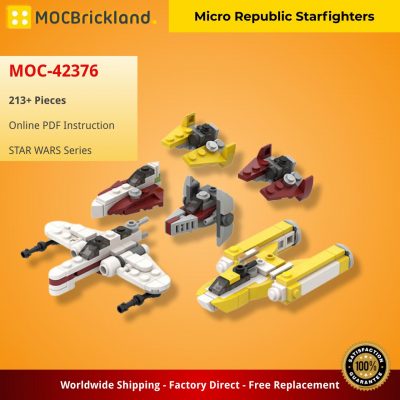 Micro Republic Starfighters STAR WARS MOC-42376 by Ron_mcphatty WITH 213 PIECES