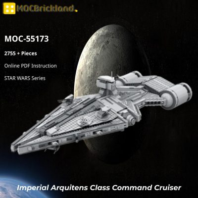 Imperial Arquitens Class Command Cruiser STAR WARS MOC-55173 by Ignatius666 with 2755 pieces