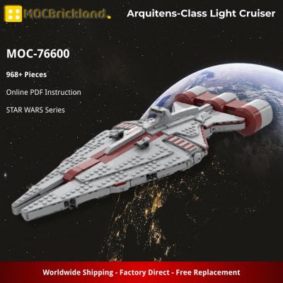 Arquitens-Class Light Cruiser STAR WARS MOC-76600 by brickdefense WITH 968 PIECES