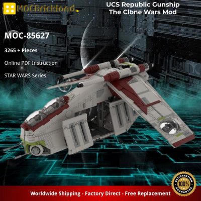 UCS Republic Gunship The Clone Wars Mod STAR WARS MOC-85627 by brickdefense with 3265 pieces