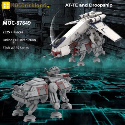 AT-TE and Droopship STAR WARS MOC-87849 by Brick_boss_pdf WITH 2325 PIECES