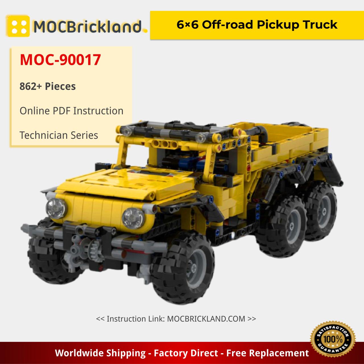 6×6 Off-road Pickup Truck Technic MOC-90017 with 862 Pieces
