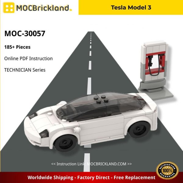 Tesla Model 3 by Pfunkadunk TECHNICIAN MOC-30057 WITH 185 PIECES