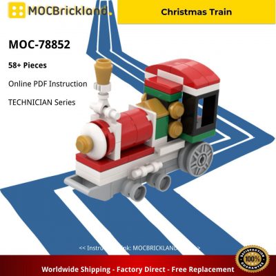 Christmas Train TECHNICIAN MOC-78852 by wycreation with 58 pieces