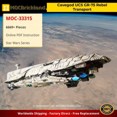Cavegod UCS GR-75 Rebel Transport Star Wars MOC-33315 by AllOutBrick WITH 6669 PIECES