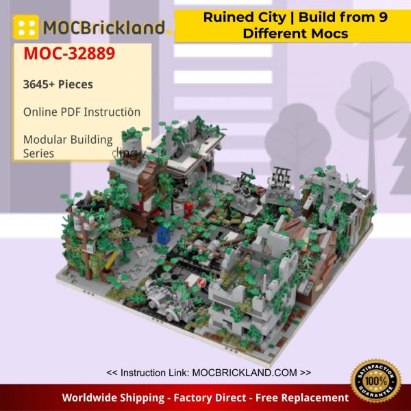 Ruined City | Build from 9 Different Mocs Modular Building MOC-32889 by gabizon with 3645 pieces