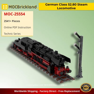 German Class 52.80 Steam Locomotive Technic MOC-25554 by TOPACES with 2541 pieces