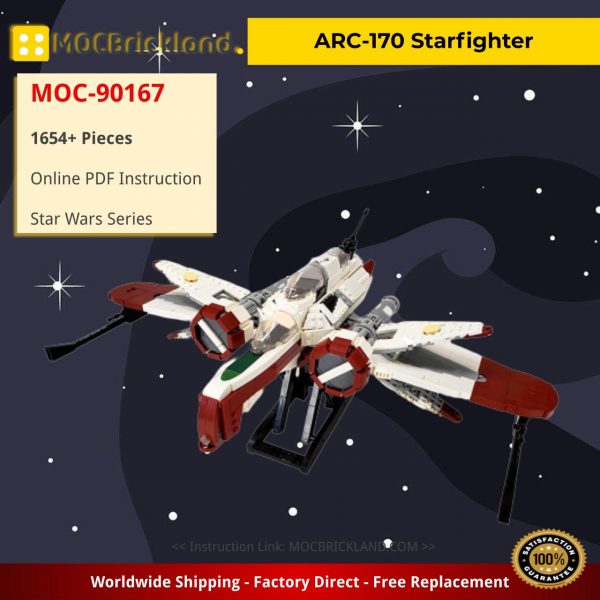 ARC-170 Starfighter Star Wars MOC-90167 WITH 1654 PIECES