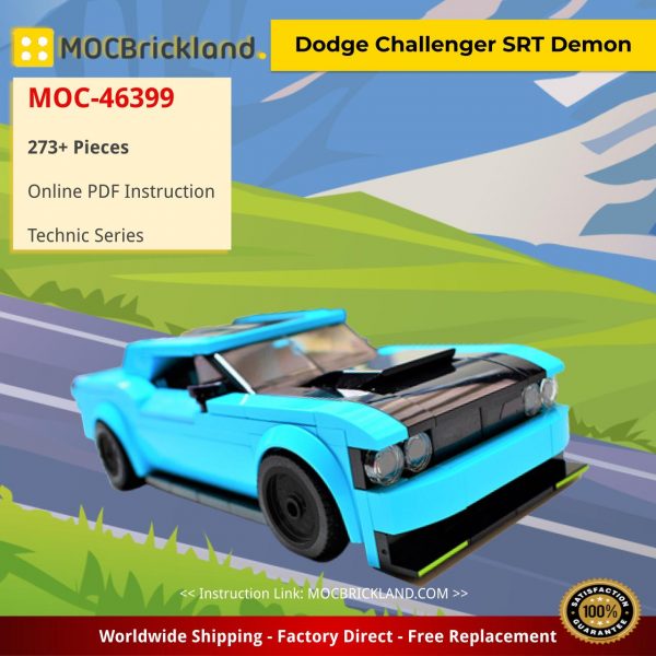 Dodge Challenger SRT Demon Technic MOC-46399 by brickengineeringdude WITH 273 PIECES