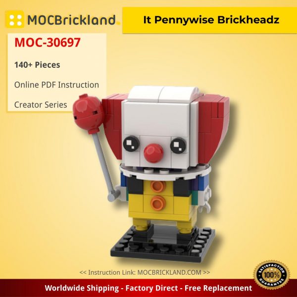 It Pennywise Brickheadz Creator MOC-30697 by iBrickheadz WITH 140 PIECES