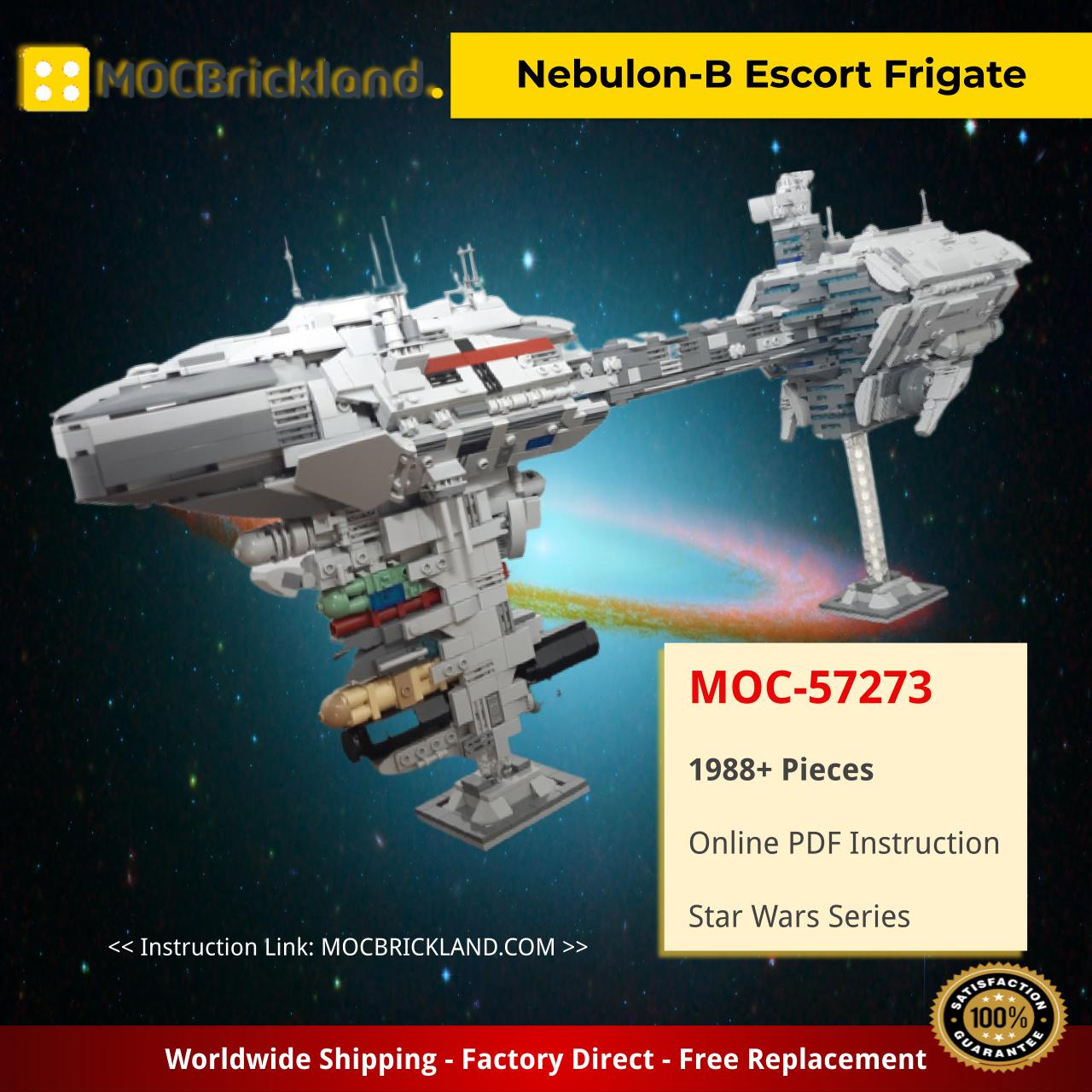 Nebulon-B Escort Frigate MOC-57273 Star Wars Designed By Jedimasterels With 1988 Pieces