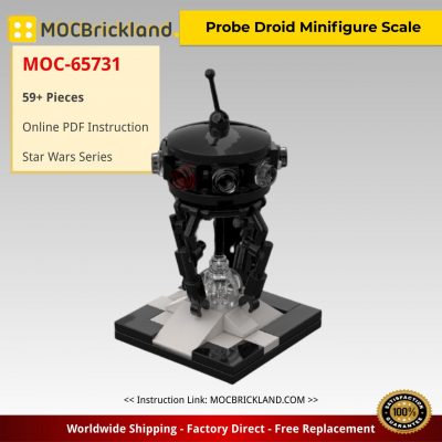 Probe Droid Minifigure Scale Star Wars MOC-65731 by Lupowhite with 59 Pieces