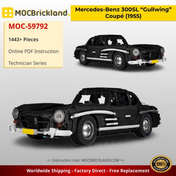 Mercedes-Benz 300SL “Gullwing” Coupé (1955) Technic MOC-59792 by tmunz with 1443 pieces