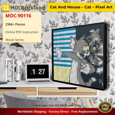 Cat And Mouse – Cat – Pixel Art Movie MOC-90116 with 2304 Pieces