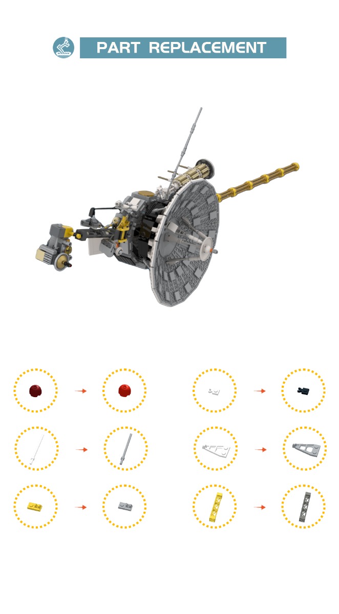 Voyager 1-2 scale 1:12 MOC-71157 Space with 1903 Pieces