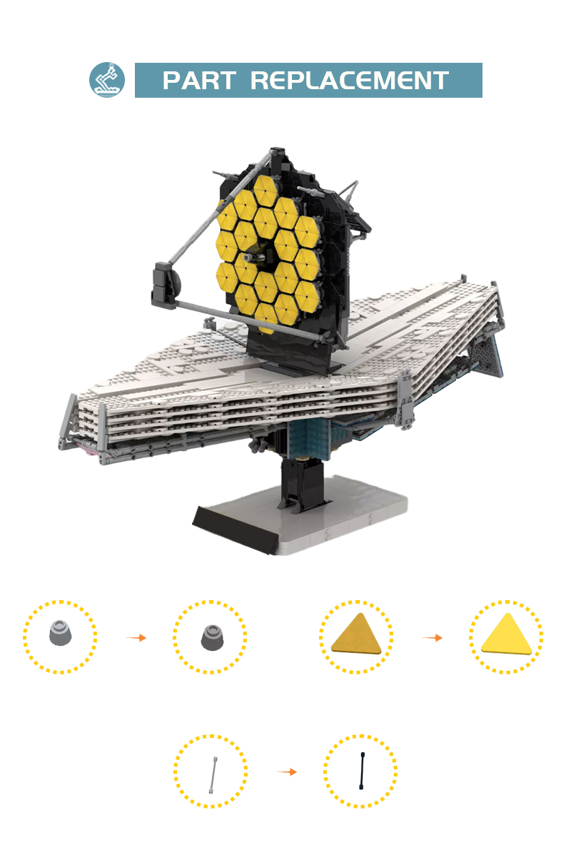 James Webb Space Telescope (JWST) 1:25 Scale MOC-77613 Space with 4514 Pieces