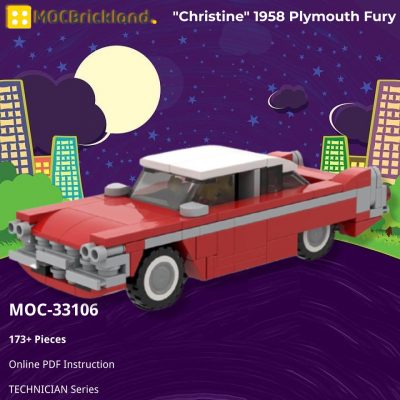 “Christine” 1958 Plymouth Fury TECHNICIAN MOC-33106 by RollingBricks with 173 pieces