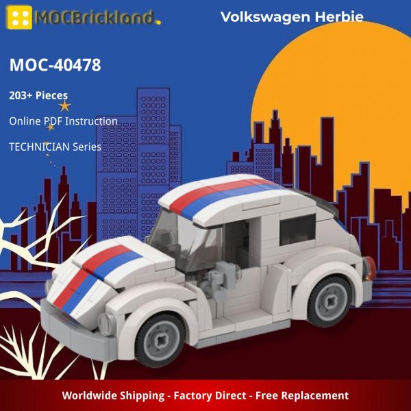 Volkswagen Herbie TECHNICIAN MOC-40478 by Keep On Bricking WITH 203 PIECES