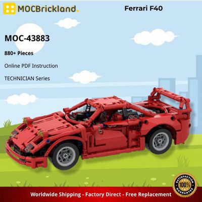 Ferrari F40 TECHNICIAN MOC-43883 by Paave WITH 880 PIECES