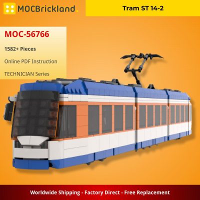 Tram ST 14-2 TECHNICIAN MOC-56766 by Germanrailwaybuilder WITH 1582 PIECES