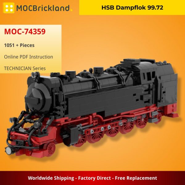 HSB Dampflok 99.72 TECHNICIAN MOC-74359 by ltrains WITH 1051 PIECES