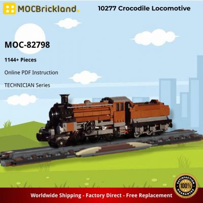 10277 Crocodile Locomotive TECHNICIAN MOC-82798 by InyongBricks WITH 1144 PIECES