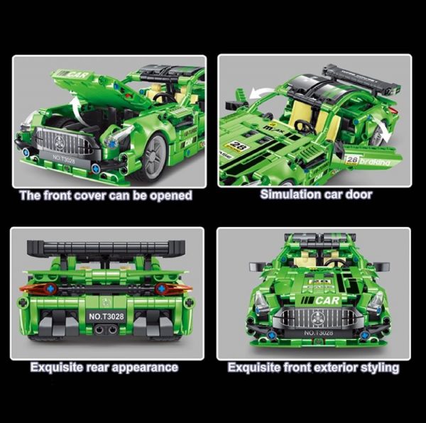 Green Super Car Technician TLG T3028 with 589 pieces