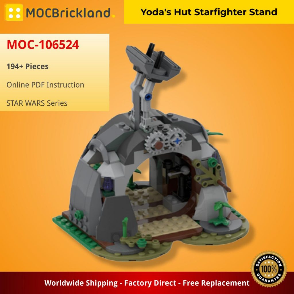 Yoda’s Hut Starfighter Stand MOC-106524 Star Wars with 194 Pieces