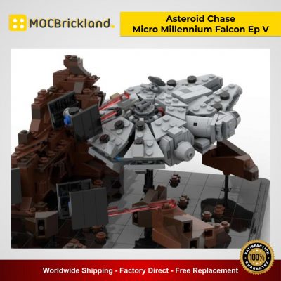 Asteroid Chase - Micro Millennium Falcon Episode V MOC 41087 Star Wars Designed By 6211 With 831 Pieces