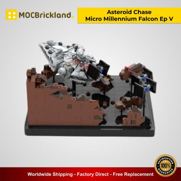 Asteroid Chase - Micro Millennium Falcon Episode V MOC 41087 Star Wars Designed By 6211 With 831 Pieces