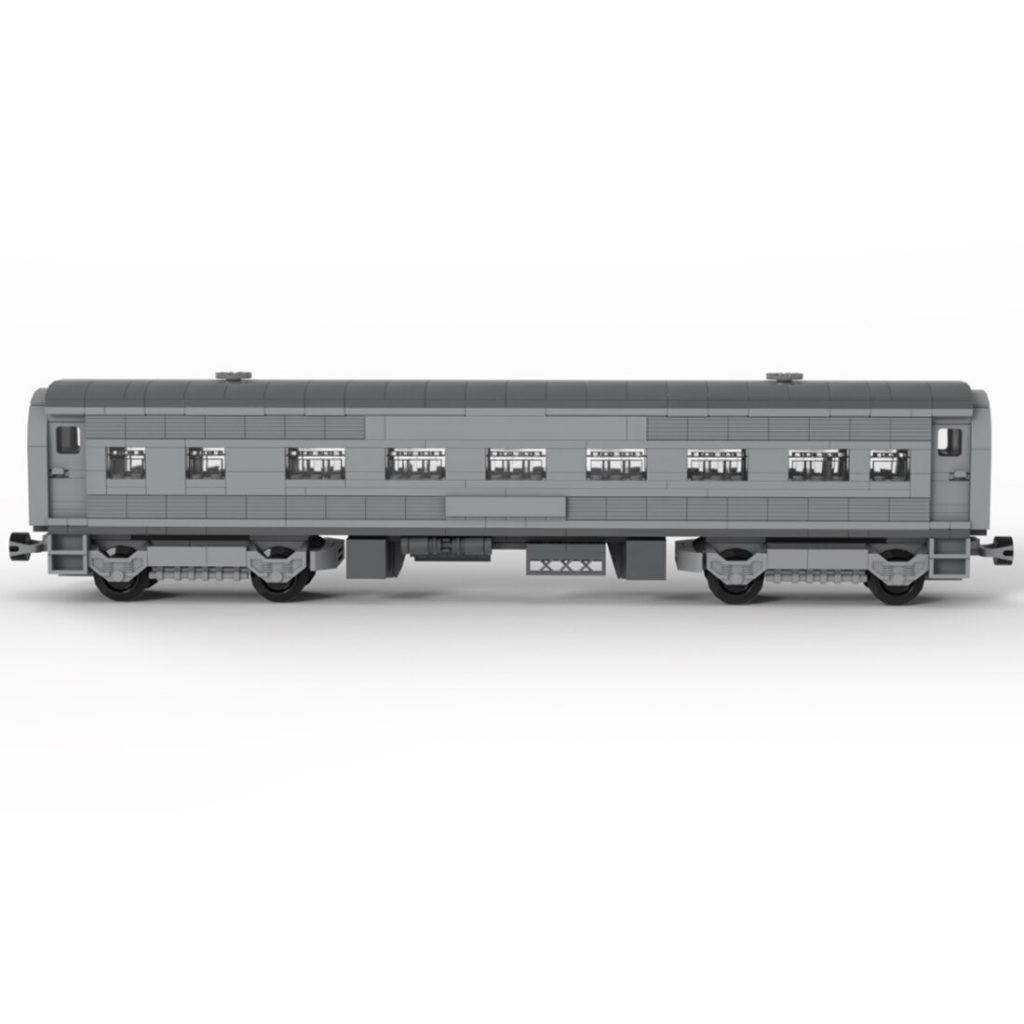6wide Santa Fe Passenger Train Carriages MOC-89564 Technic With 635pcs