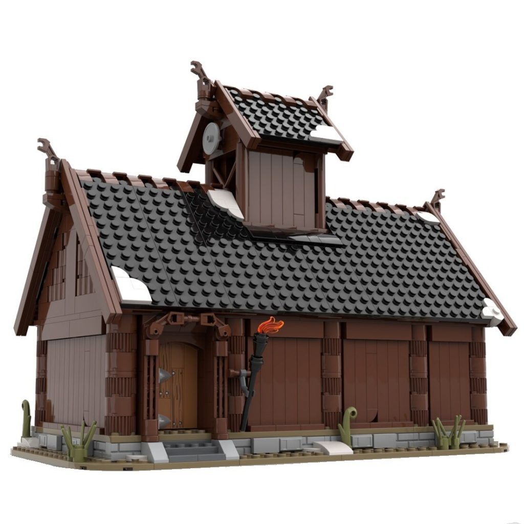 The Viking God House Medieval Themed Design MOC-104429 Modular Building With 1012 Pieces