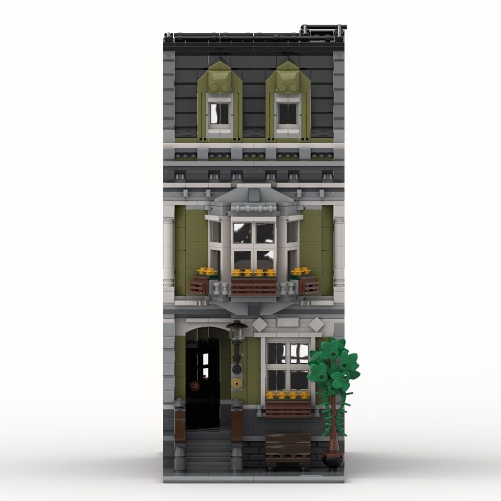 Old English Town House MOC-119122 Modular Building With 2374PCS