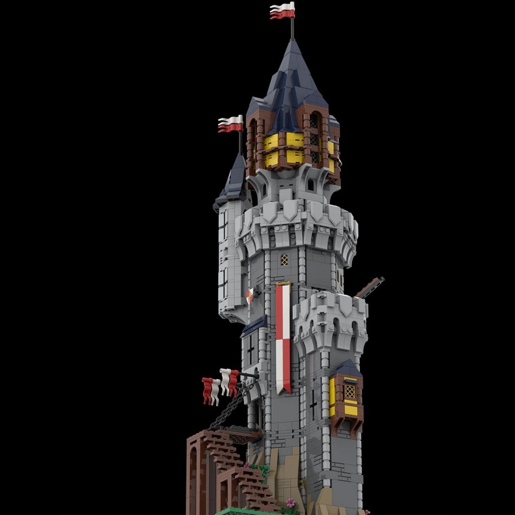 Medieval Black Falcons Grand Tower MOC-123471 Modular Building With 2311PCS