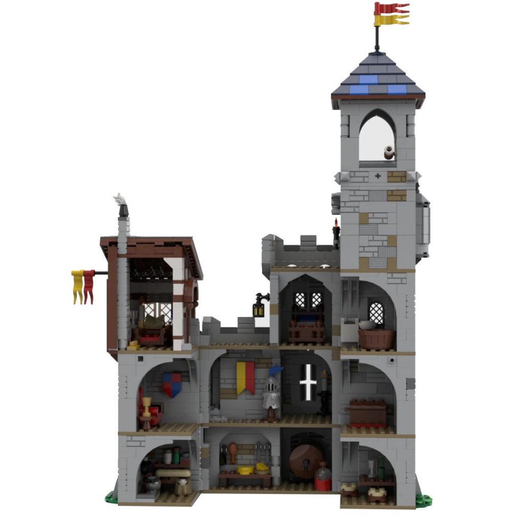 Modular Castle's Keep MOC-92106 Modular Building With 1366 Pieces