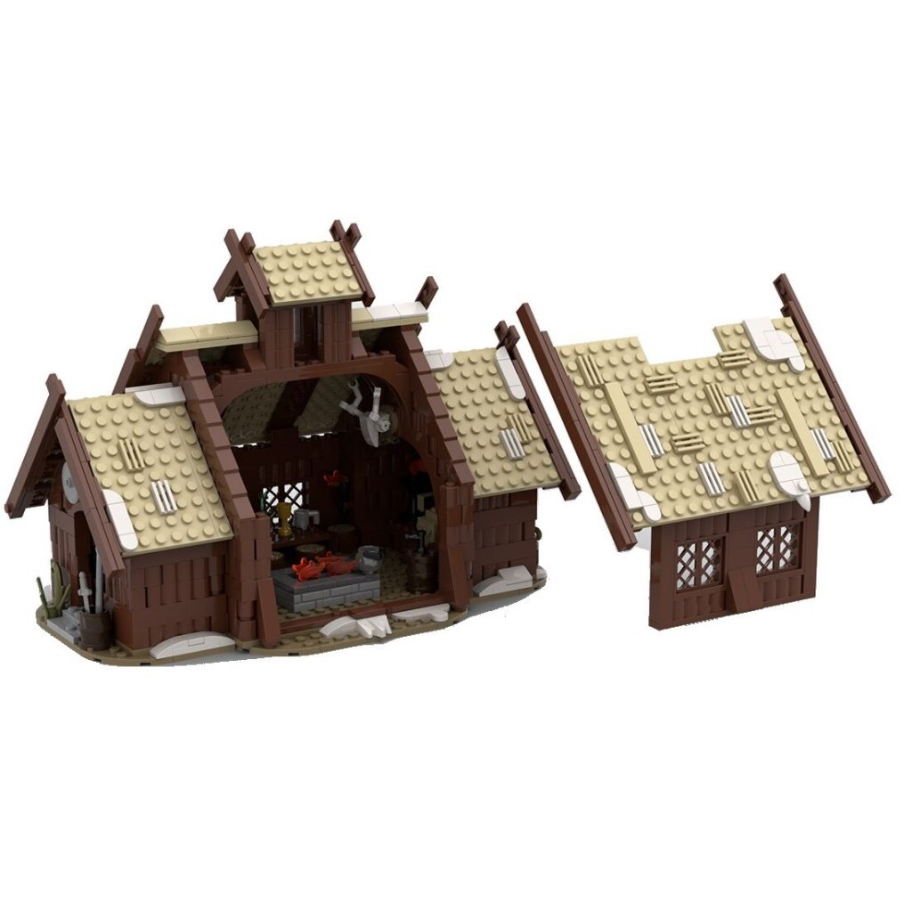 The Viking Mead Hall Medieval Theme MOC-96080 Modular Building With 746 Pieces