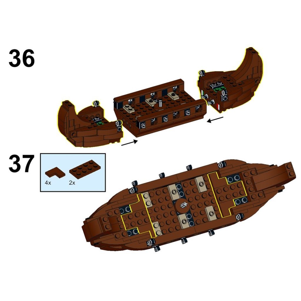 The Viking Longship Medieval Themed MOC-98225 Creator With 314 Pieces
