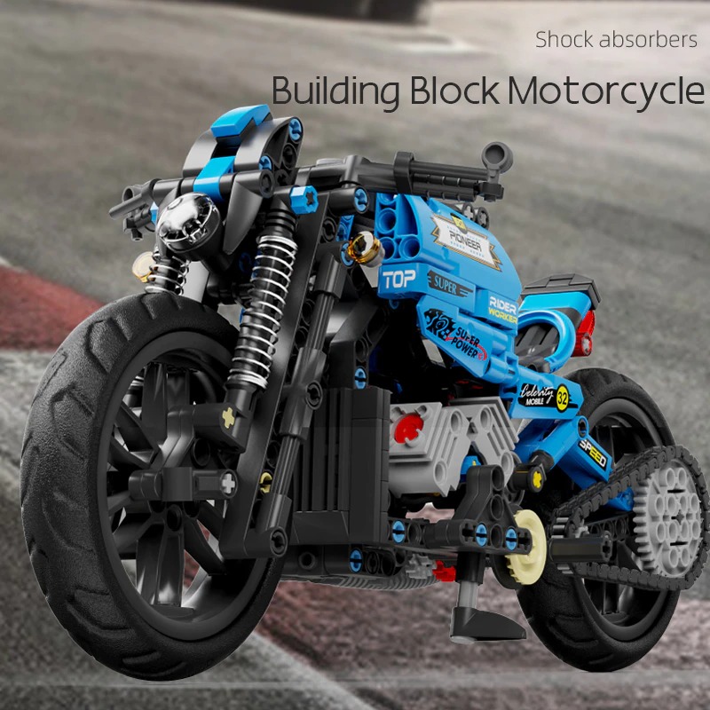 MOCBRICKLAND MOC-89698 Blue Racing Motorcycle