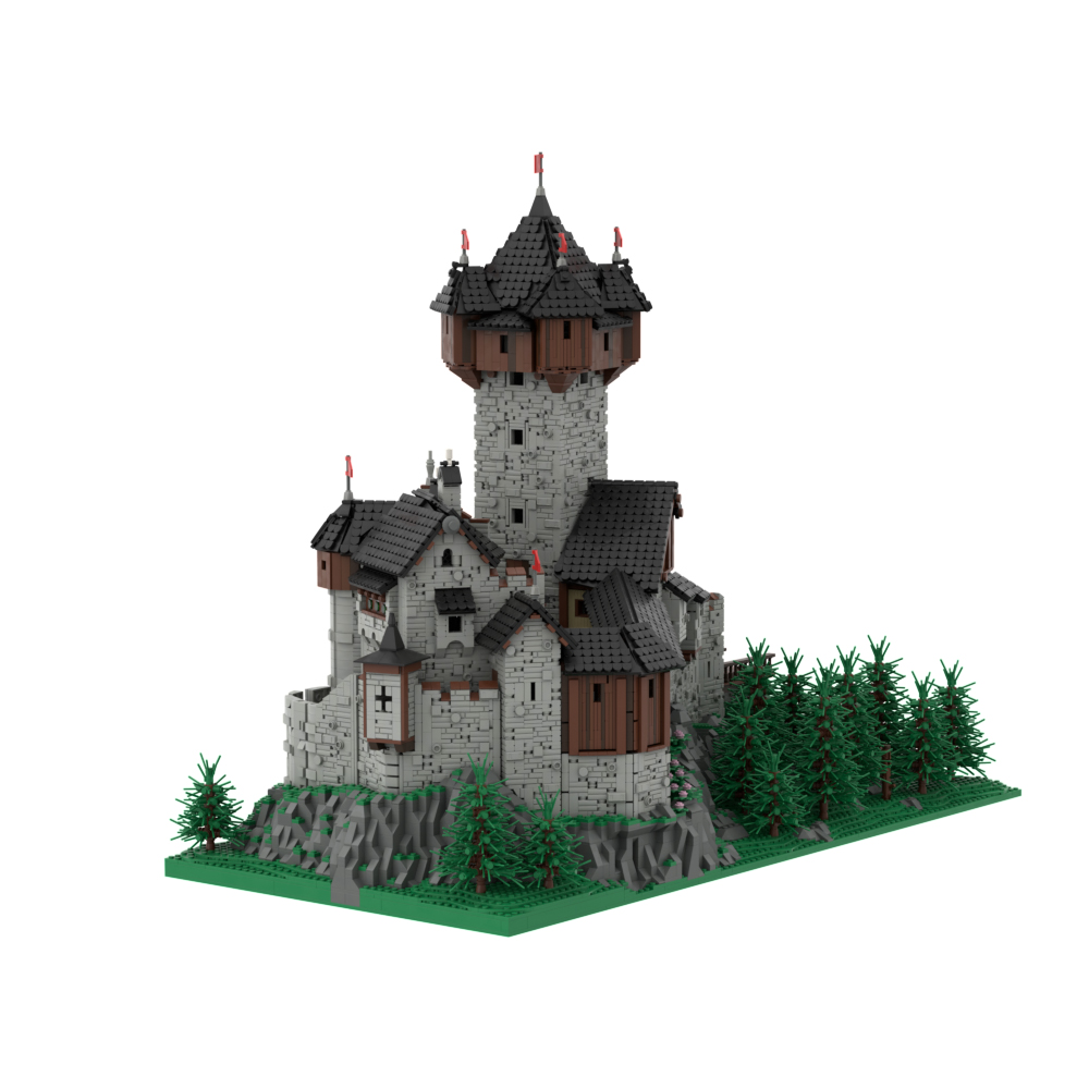 Burg Falkenstein, Medieval Castle in Carinthia, Austrian Alps MOC-65340 Modular Building Designed By PeppePell With 15534 pieces