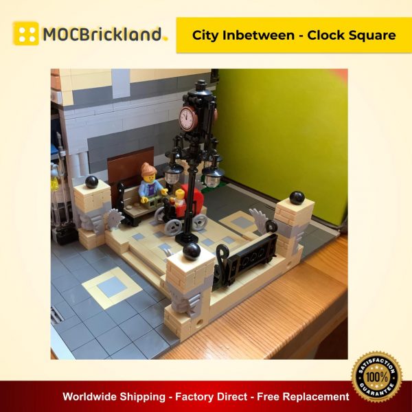 City Inbetween - Clock Square MOC 41731 Modular Building Designed By SugarBricks With 348 Pieces