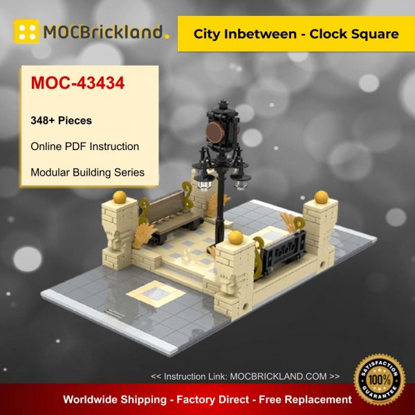 City Inbetween - Clock Square MOC 41731 Modular Building Designed By SugarBricks With 348 Pieces