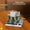 MOCBRICKLAND MOC-33896 Coffee Shop for a Modular City